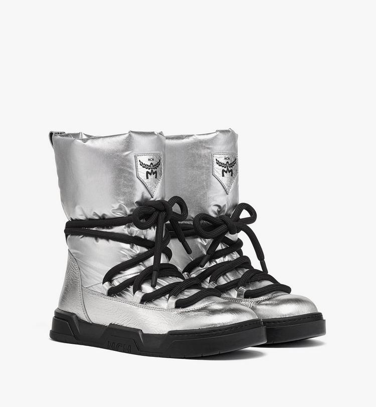 MCM Skyward Ankle Boots in Metallic Calf Leather