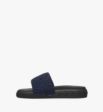 MCM Slide Sandals In Monogram Neoprene