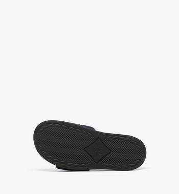 MCM Slide Sandals In Monogram Neoprene