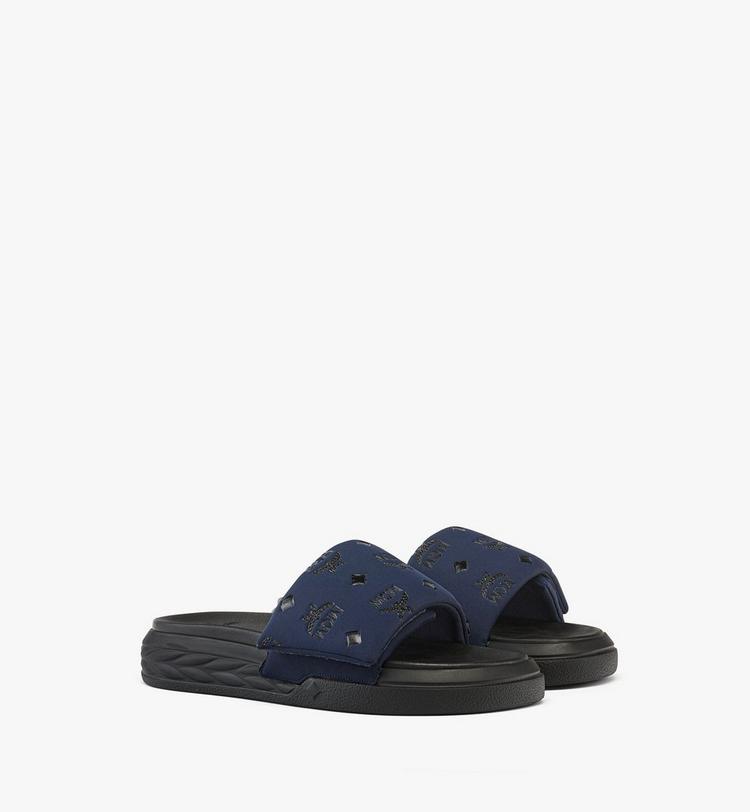 MCM Slide Sandals in Monogram Neoprene