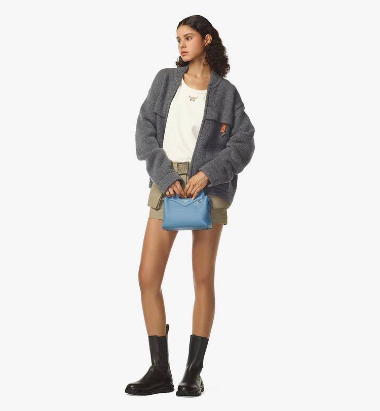 MCM Soft Diamond Tote In Embossed Leather