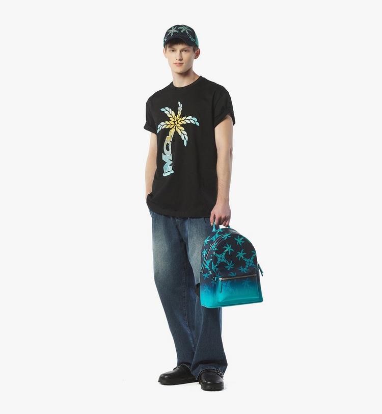 MCM Stark Backpack In Gradation Palm Canvas