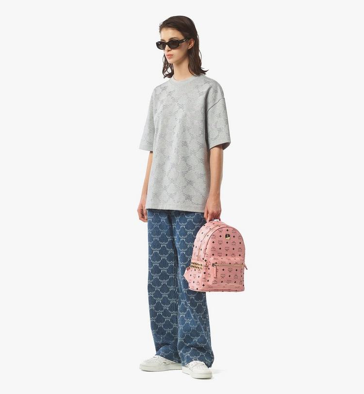 MCM Stark Side Studs Backpack In Visetos