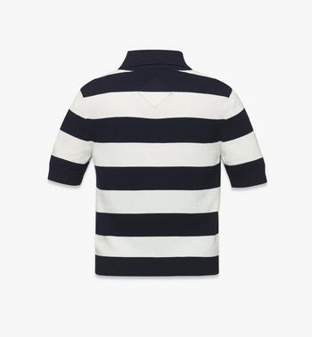 MCM Stripe Knit Cropped Polo