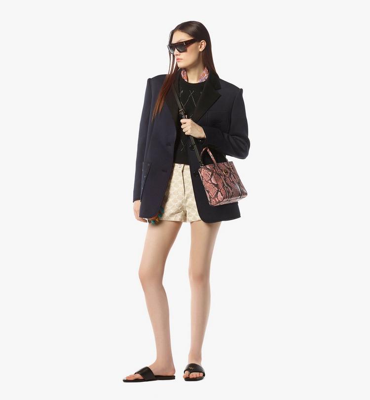 MCM Toni Top-Zip Shopper In Python Print Coronet