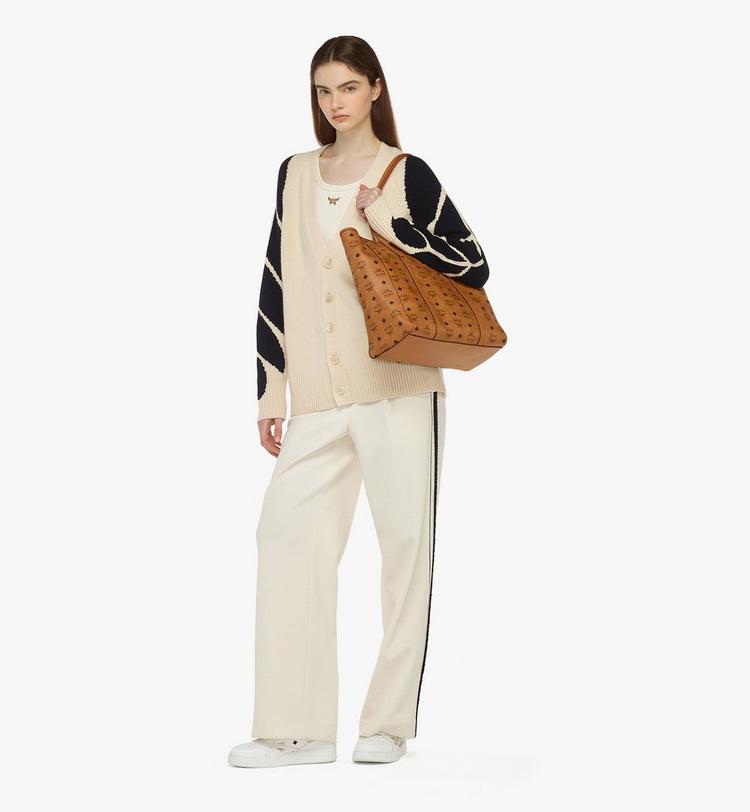 MCM Toni Top-Zip Shopper In Visetos
