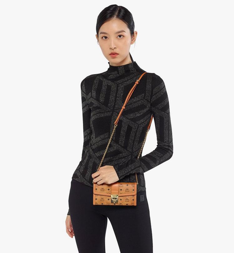 MCM Tracy Chain Wallet In Visetos