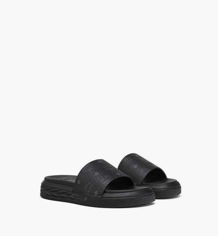 MCM Visetos Slide Sandals