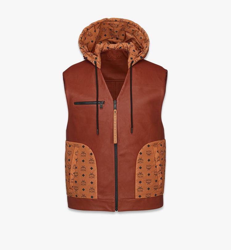 MCM Reversible Vest in Lamb Leather and Monogram Nylon