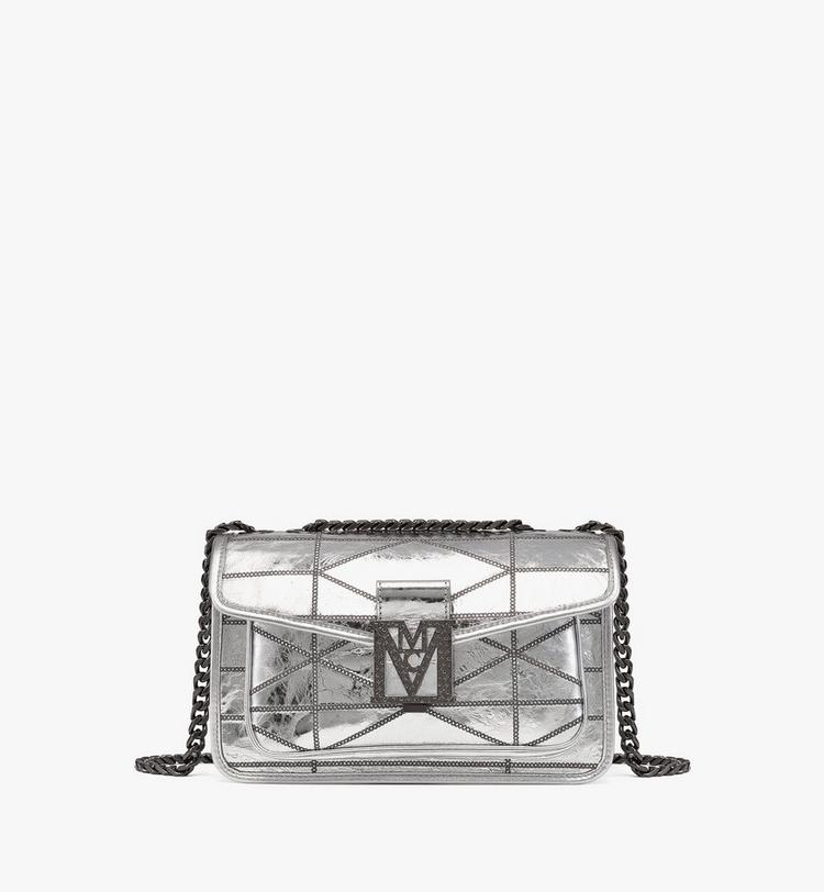 MCM Travia Quilted Shoulder Bag in Crash Calf Leather