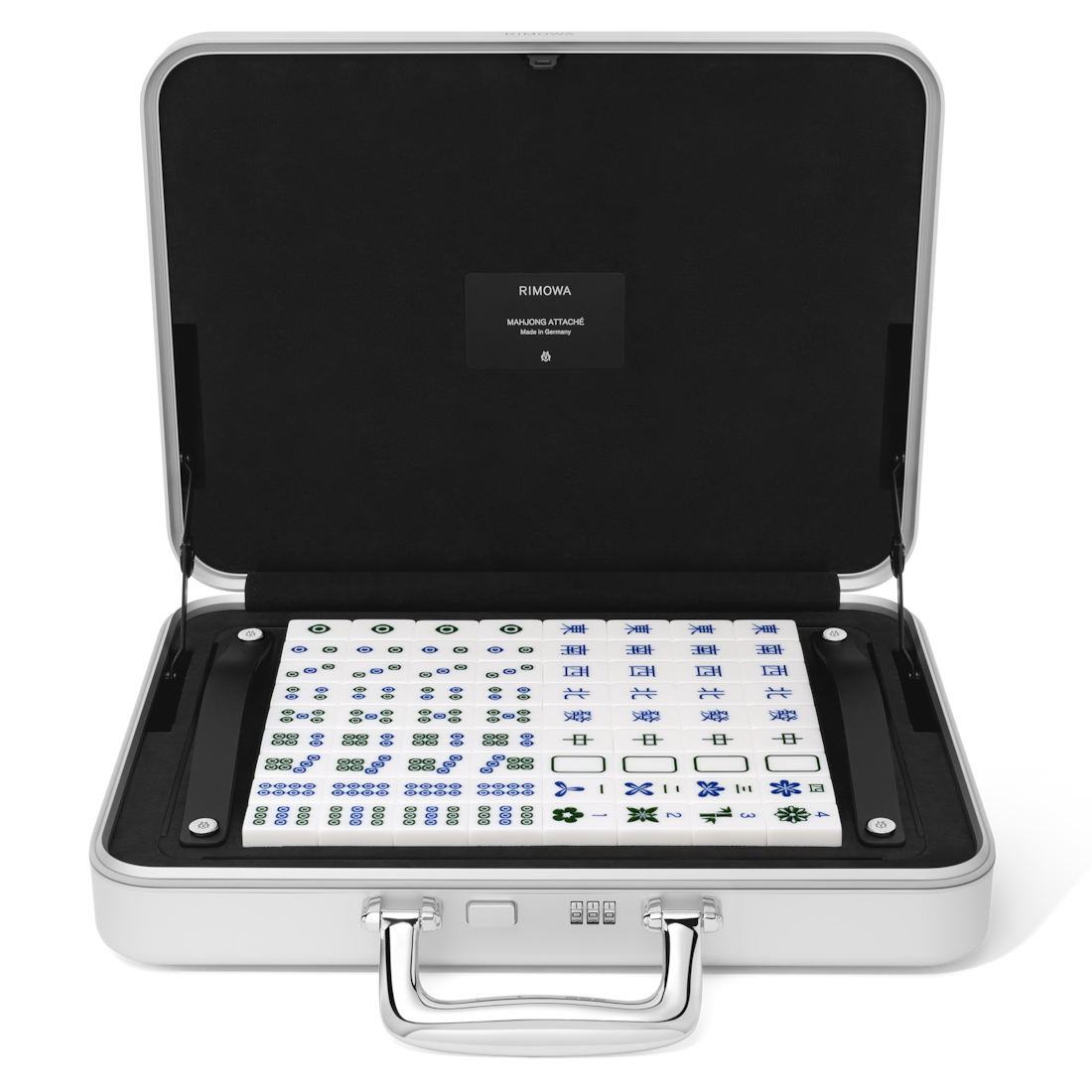 Rimowa Estuche Mahjong Attaché - Estuche de aluminio plateado