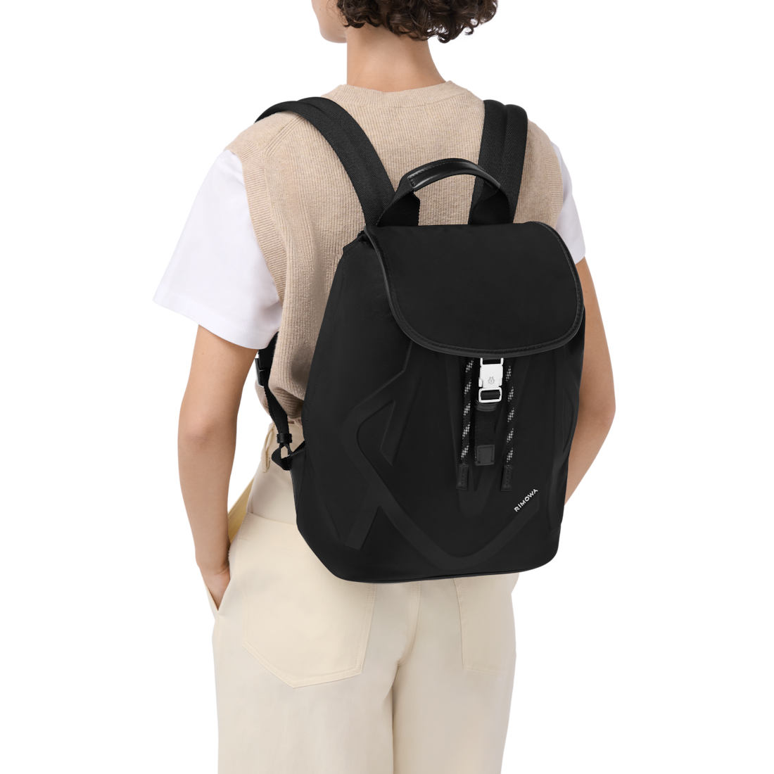 Rimowa Mochila De Nailon ECONYL® Con Solapa Signature - NEGRA