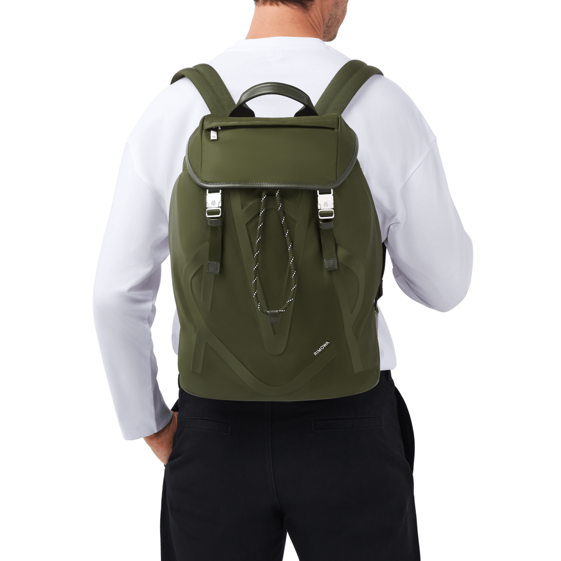 Rimowa Mochila De Nailon ECONYL® Con Solapa Signature - VERDE CAQUI