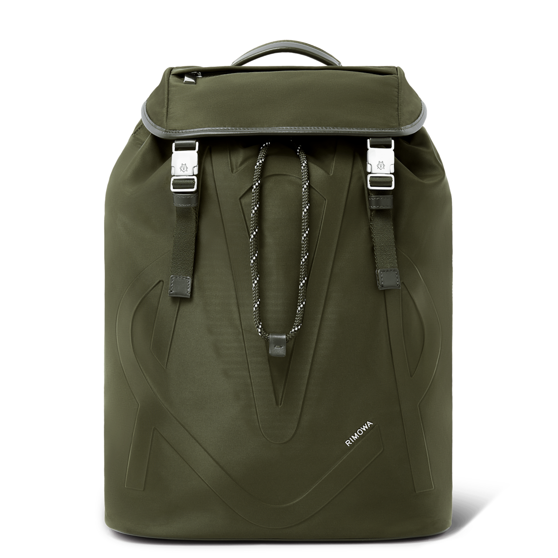 Rimowa Mochila de nailon ECONYL® con solapa Signature - VERDE CAQUI
