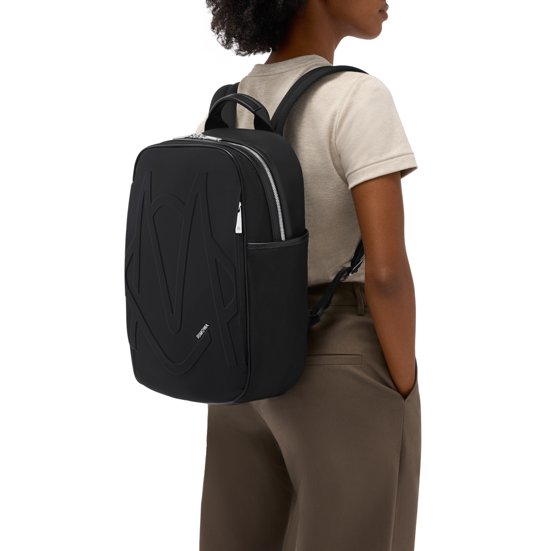 Rimowa Mochila Mediana Signature De Nailon ECONYL® - Negro