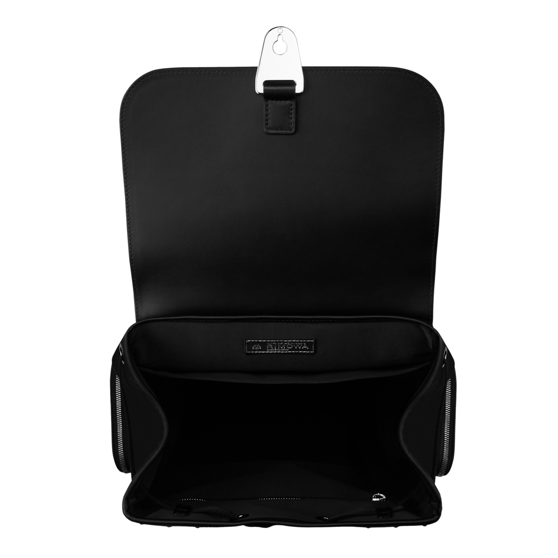 Rimowa Never Still - Mochila Pequeña Con Solapa De Cuero Y Lona - Negro