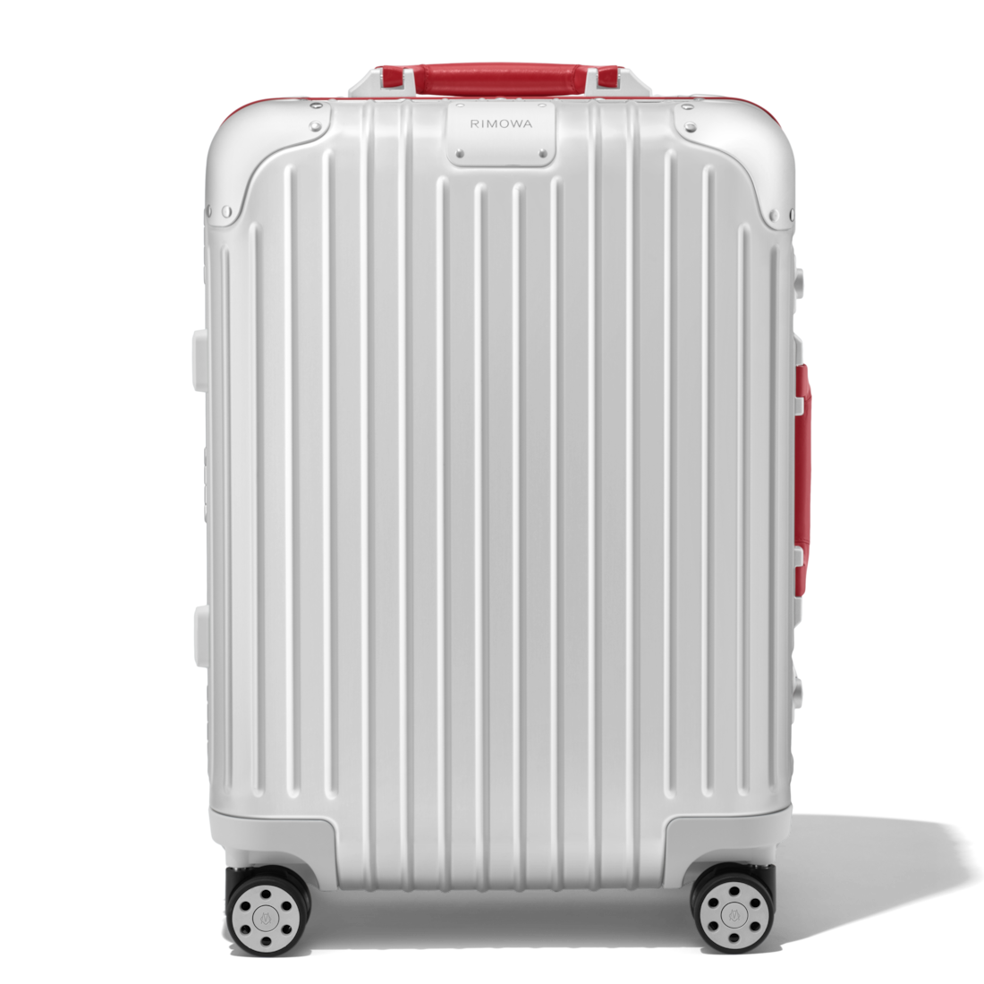 Rimowa Maleta Original Cabin Twist en plata y rojo