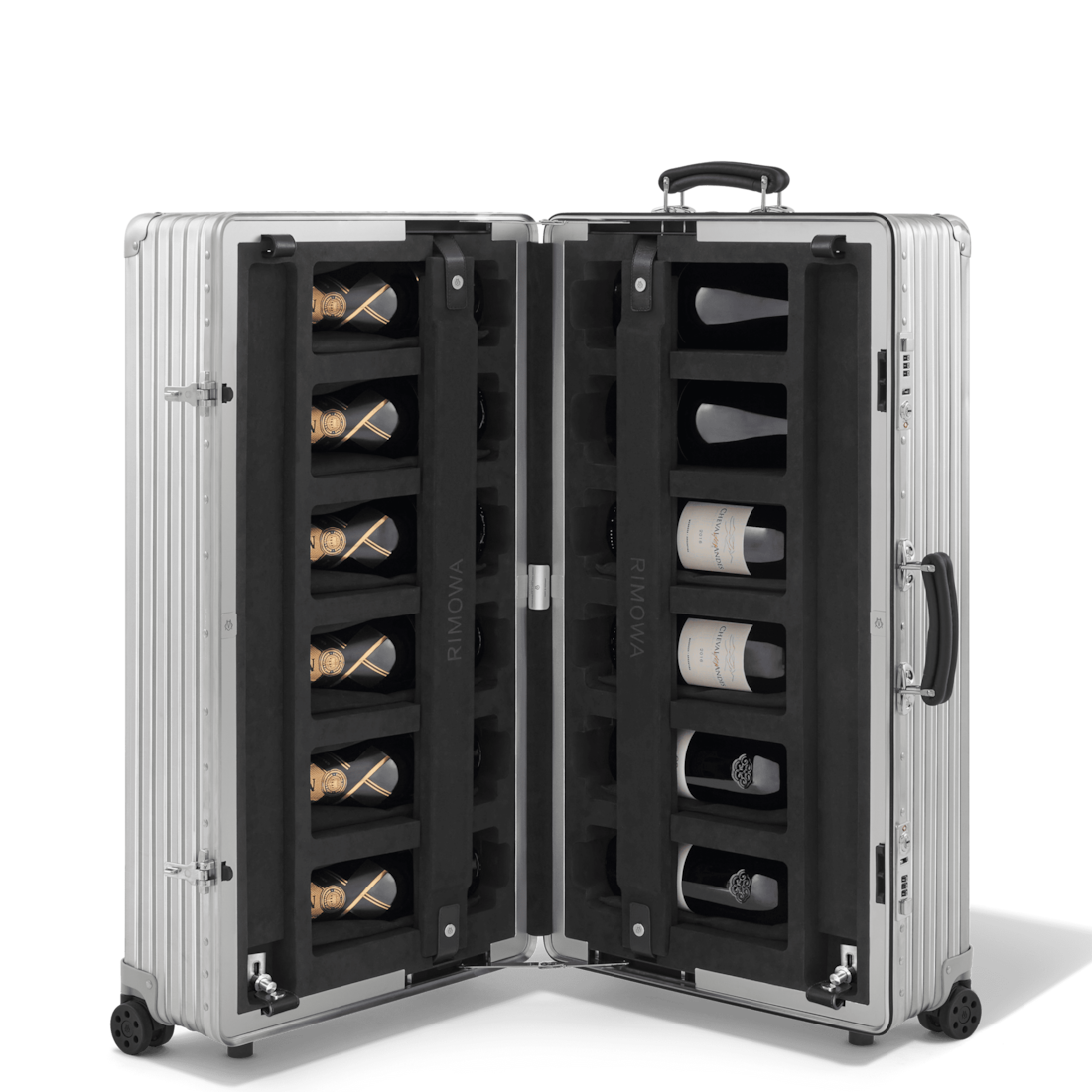 Rimowa Twelve Bottle Carrier Case Plateado