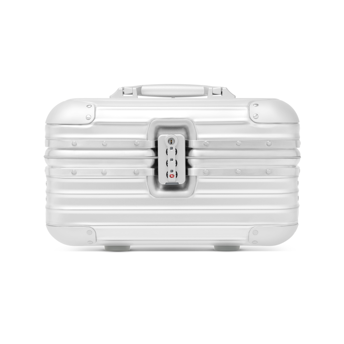 Rimowa Vanity Case de aluminio plateado