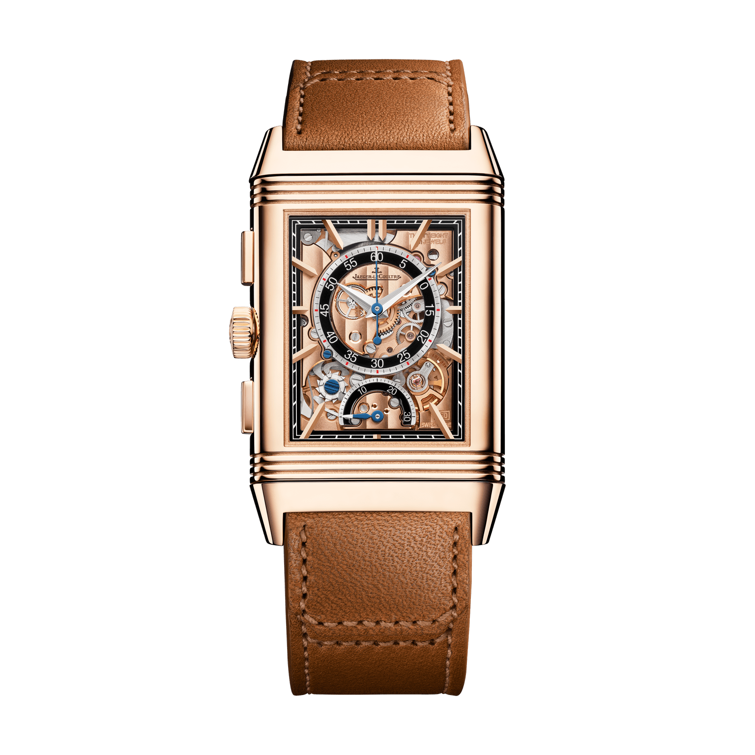 Jaeger-LeCoultre Reloj Manual Para Hombre En Oro Rosa Reverso Tribute Chronograph Q389256J