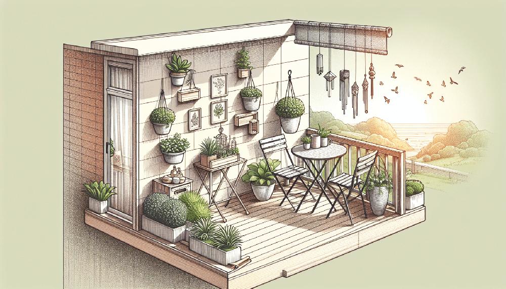 Mimub Balcones Pequeños: Decoración con Muebles Plegables y Funcionales