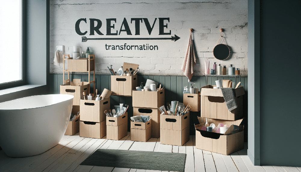 Mimub Cajas de Cartón Recicladas Convertidas en Cestas Rígidas para un Baño Organizado