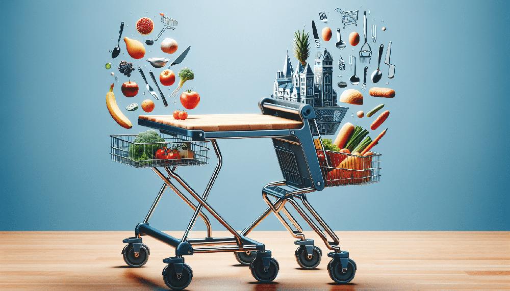 Mimub Carrefour Lanza un Innovador Carro de Cocina Multifuncional que se Transforma en Mesa