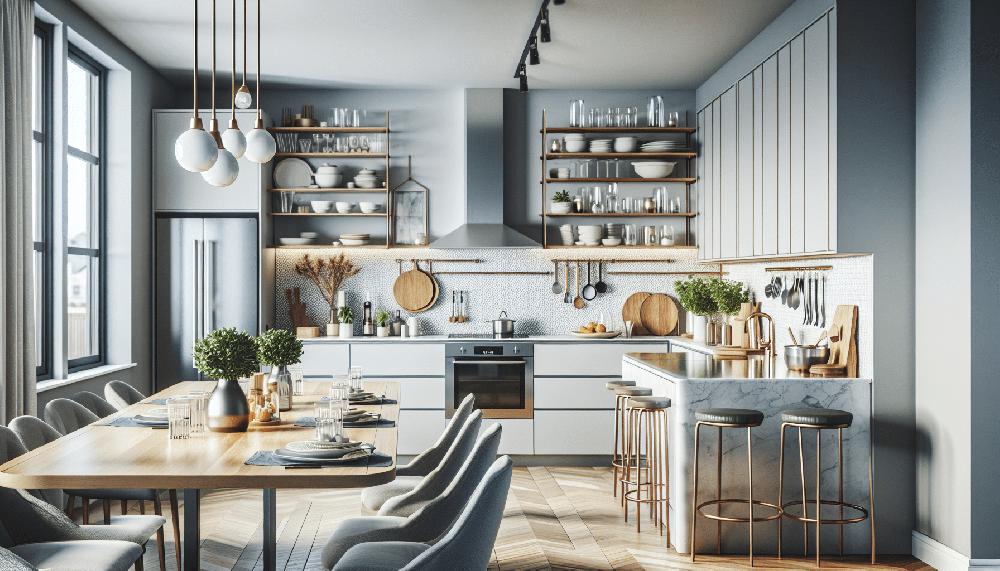 Mimub Cocina Moderna y Elegante: Estilo Accesible con Encimera de Ikea