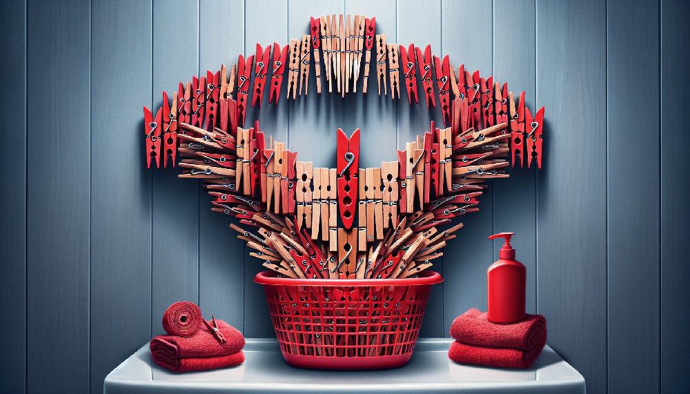 Mimub Convierte tus Pinzas Rojas en Elegantes Organizadores para el Baño