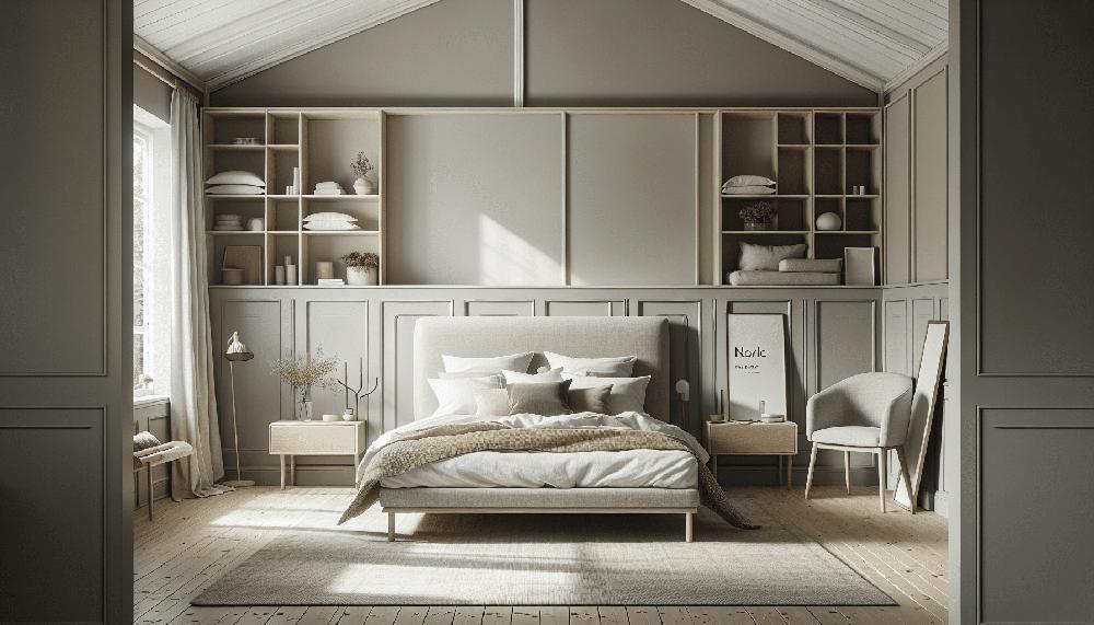 Mimub Elegancia Nórdica: La Cama Tapizada Ideal para un Dormitorio Sueco