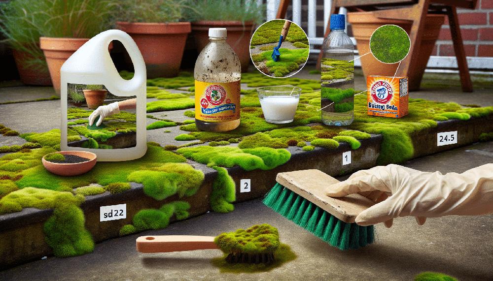 Mimub Eliminación de Musgo en tu Terraza o Jardín con Productos Comunes del Hogar