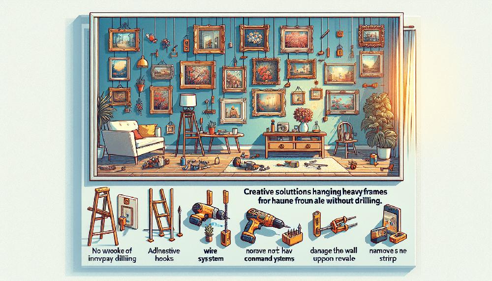 Mimub Innovadoras Estrategias para Colgar Cuadros Pesados sin Necesidad de Taladrar