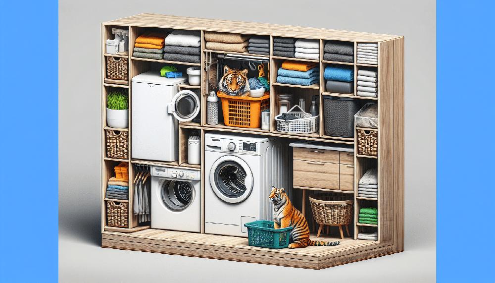 Mimub La Creativa Estrategia De Tiger Para Organizar La Ropa Sucia En Espacios Reducidos