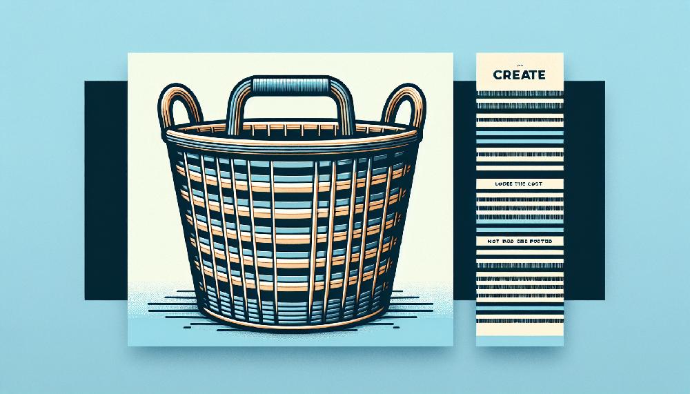 Mimub Cesta de Ropa Sucia Rayada por Solo 5 Euros