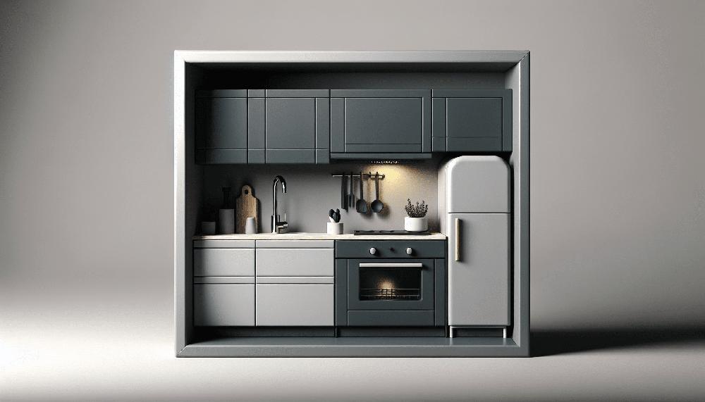 Mimub Mini Cocina Gris Oscuro: La Sophisticación Escandinava En Ambientes Reducidos