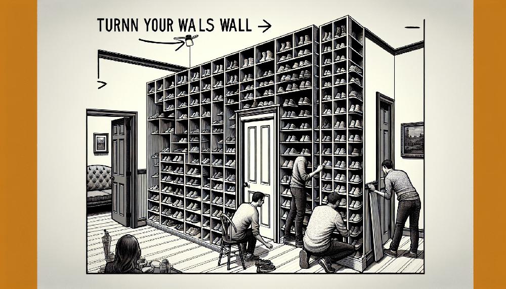 Mimub Optimiza Tu Espacio: Convierte Tus Paredes En Zapateros Con Este Diseño Apilable Para Pasillos Estrechos