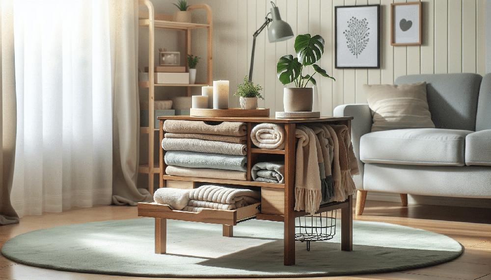 Mimub Optimiza Tu Espacio: Taburete Multifuncional de Conforama para Almacenar Mantitas