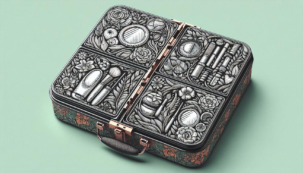 Mimub Organización Práctica: Estuche Compacto de Cuatro Compartimentos para Todos Tus Necesidades