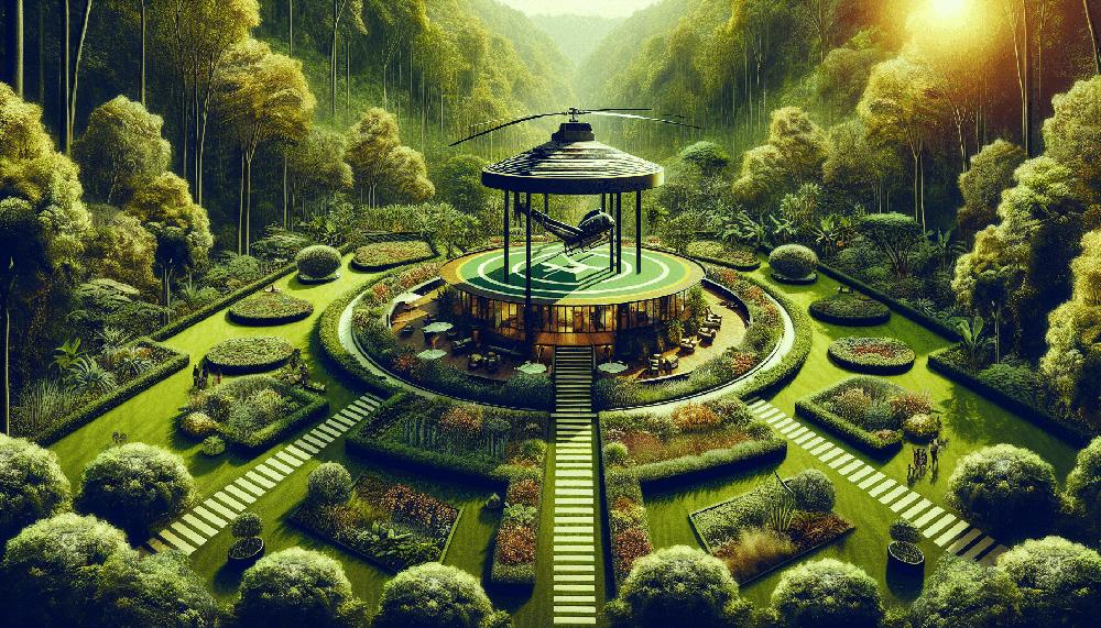 Mimub Refugio de Lujo: Un Jardín Armónico con Helipuerto en Plena Naturaleza