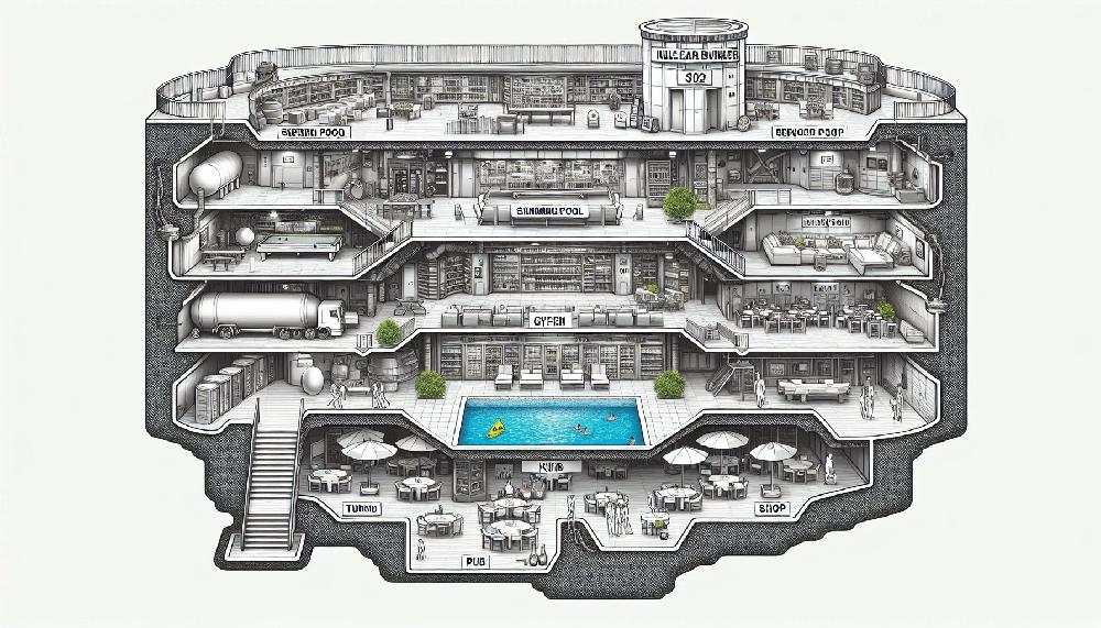 Mimub Refugio Nuclear De 30 Millones Con Piscina Gimnasio Pub Y Tienda