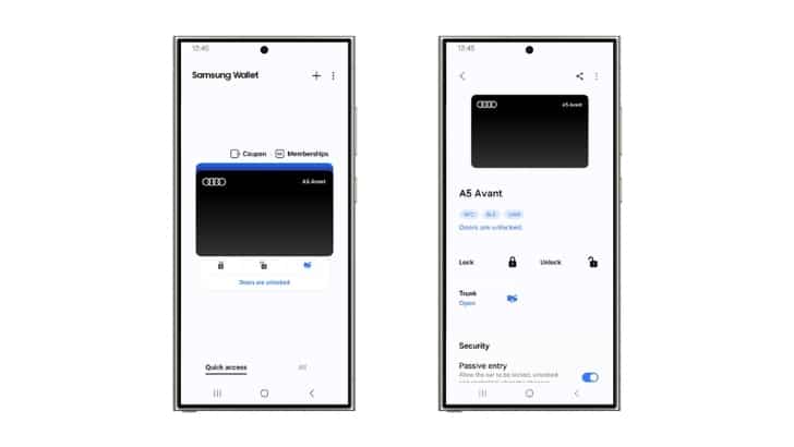 Mimub Samsung Wallet Se Actualiza con Función de Llave Digital para Vehículos Audi Seleccionados