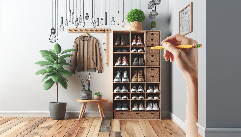 Mimub Solución Perfecta: Organizador Inteligente De Zapatos Para Pasillos Estrechos