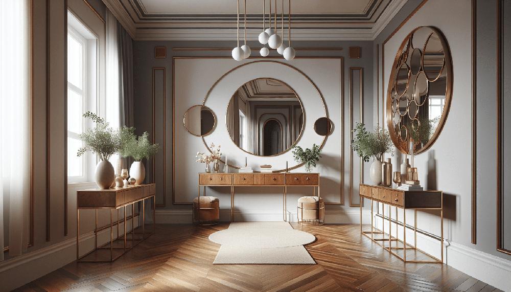 Mimub Transforma Tu Recibidor con Consolas y Espejos Redondos