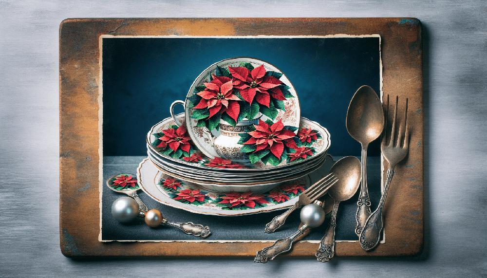 Mimub Transformé una vieja vajilla en elegantes adornos navideños con poinsettias: descubre el resultado impresionante