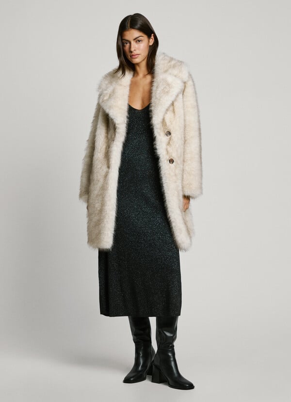 Pepe Jeans Abrigo De Efecto Pelo