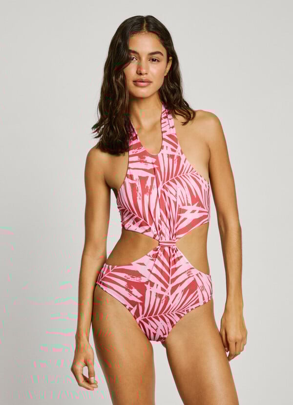 Pepe Jeans bañador cut out palmeras