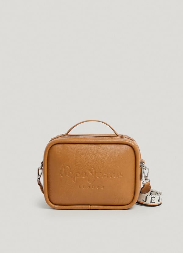 Pepe Jeans Bandolera Efecto Piel Con Logo