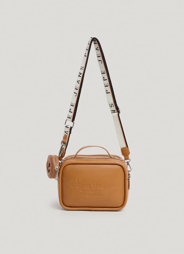 Pepe Jeans Bandolera Efecto Piel Con Logo