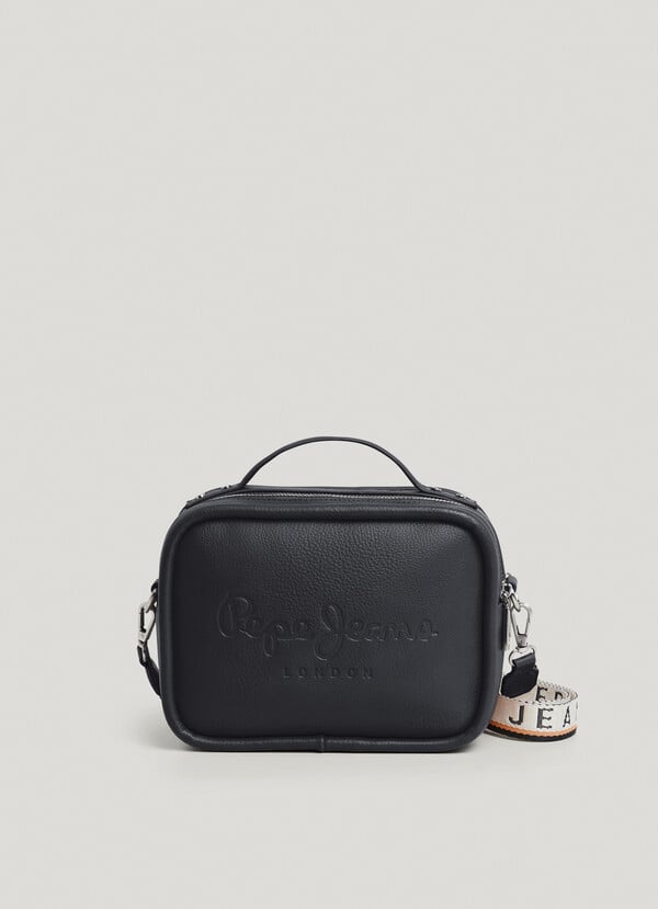 Pepe Jeans Bandolera Efecto Piel Con Logo