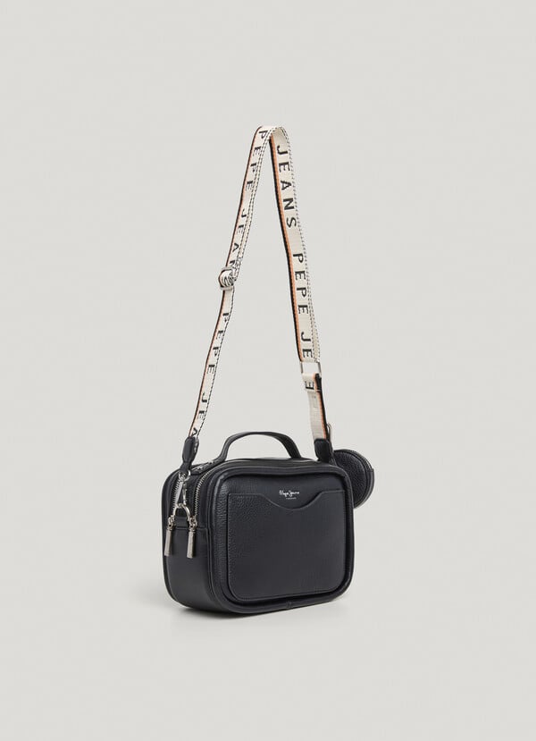 Pepe Jeans Bandolera Efecto Piel Con Logo